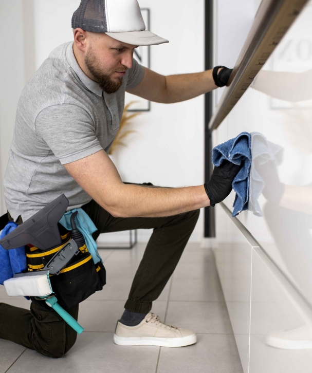 Cranes operate at a construction site during sunset, with workers actively engaged in building activities on the structure.